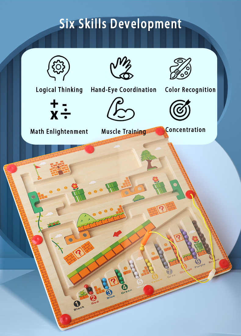 Magnetic Color and Number Learning Board