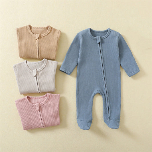 Organic Cotton Waffle Knit Baby Onesies