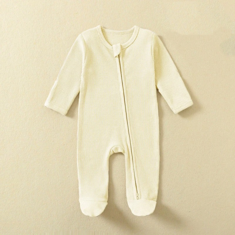 Organic Cotton Waffle Knit Baby Onesies