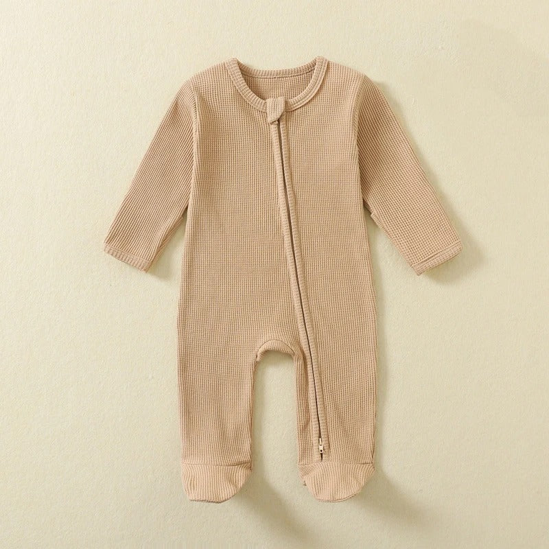 Organic Cotton Waffle Knit Baby Onesies