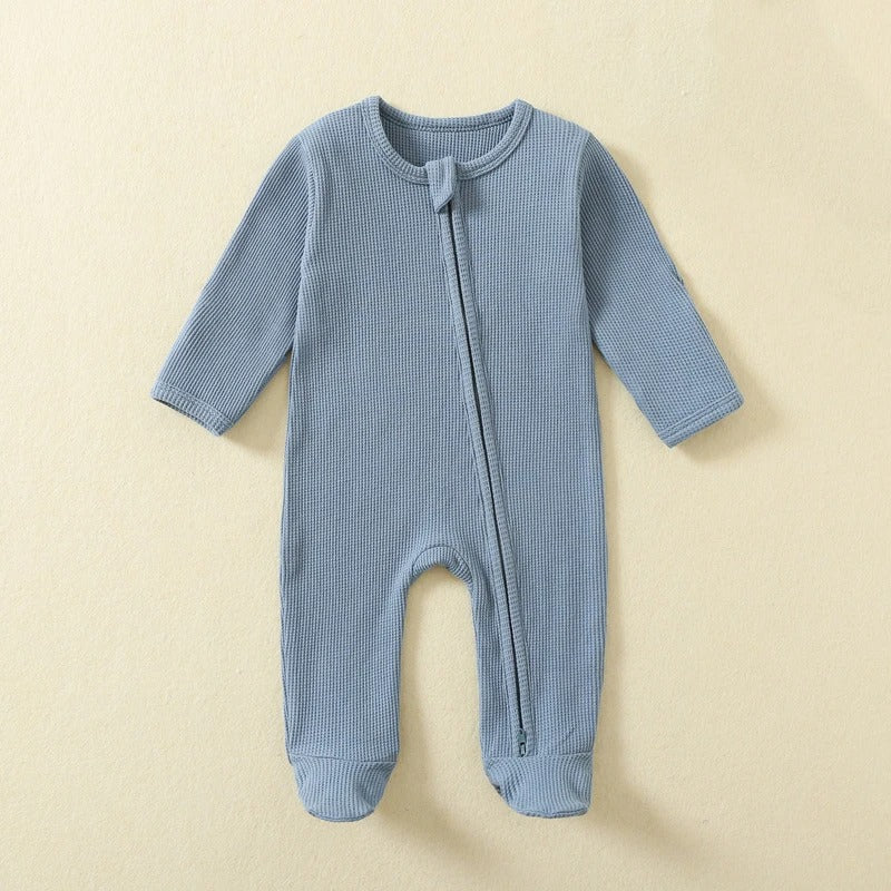 Organic Cotton Waffle Knit Baby Onesies