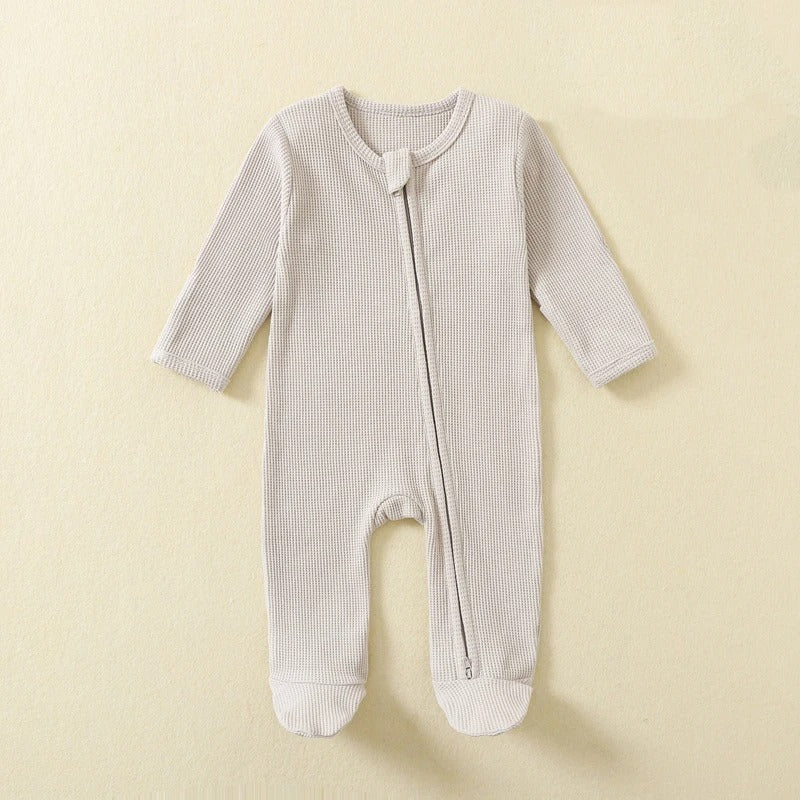 Organic Cotton Waffle Knit Baby Onesies