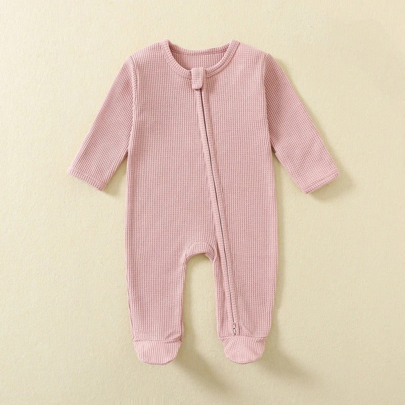 Organic Cotton Waffle Knit Baby Onesies